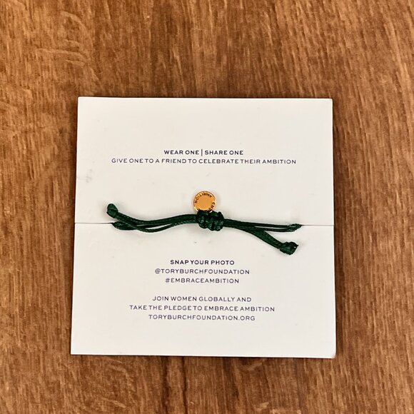 Tory Burch Women Empowerment Bracelet Kelly Green and Gold - Picture 3 of 7